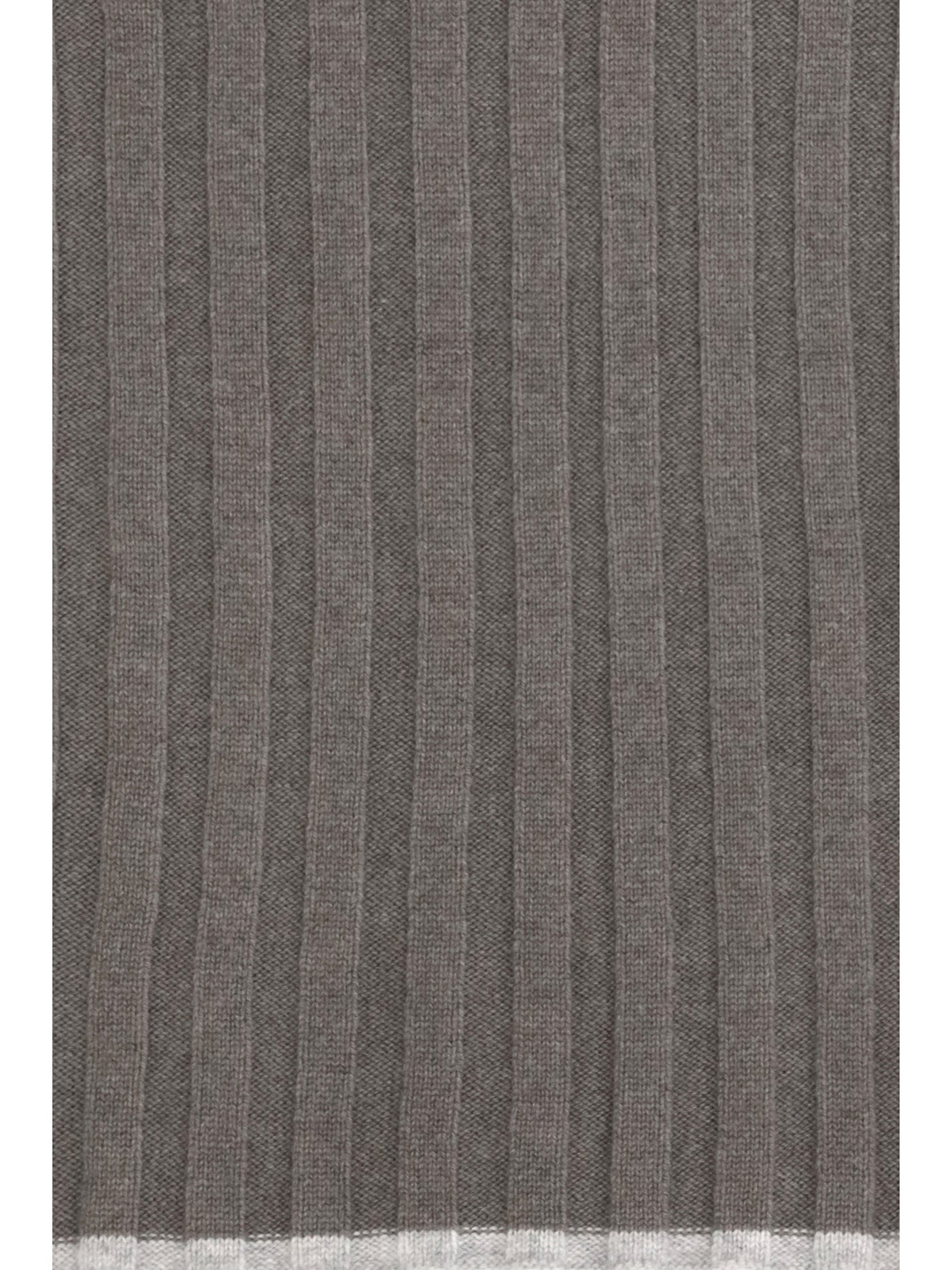 Brunello Cucinelli Ribbed Cashmere With Beading Scarf — Gray Scarfs