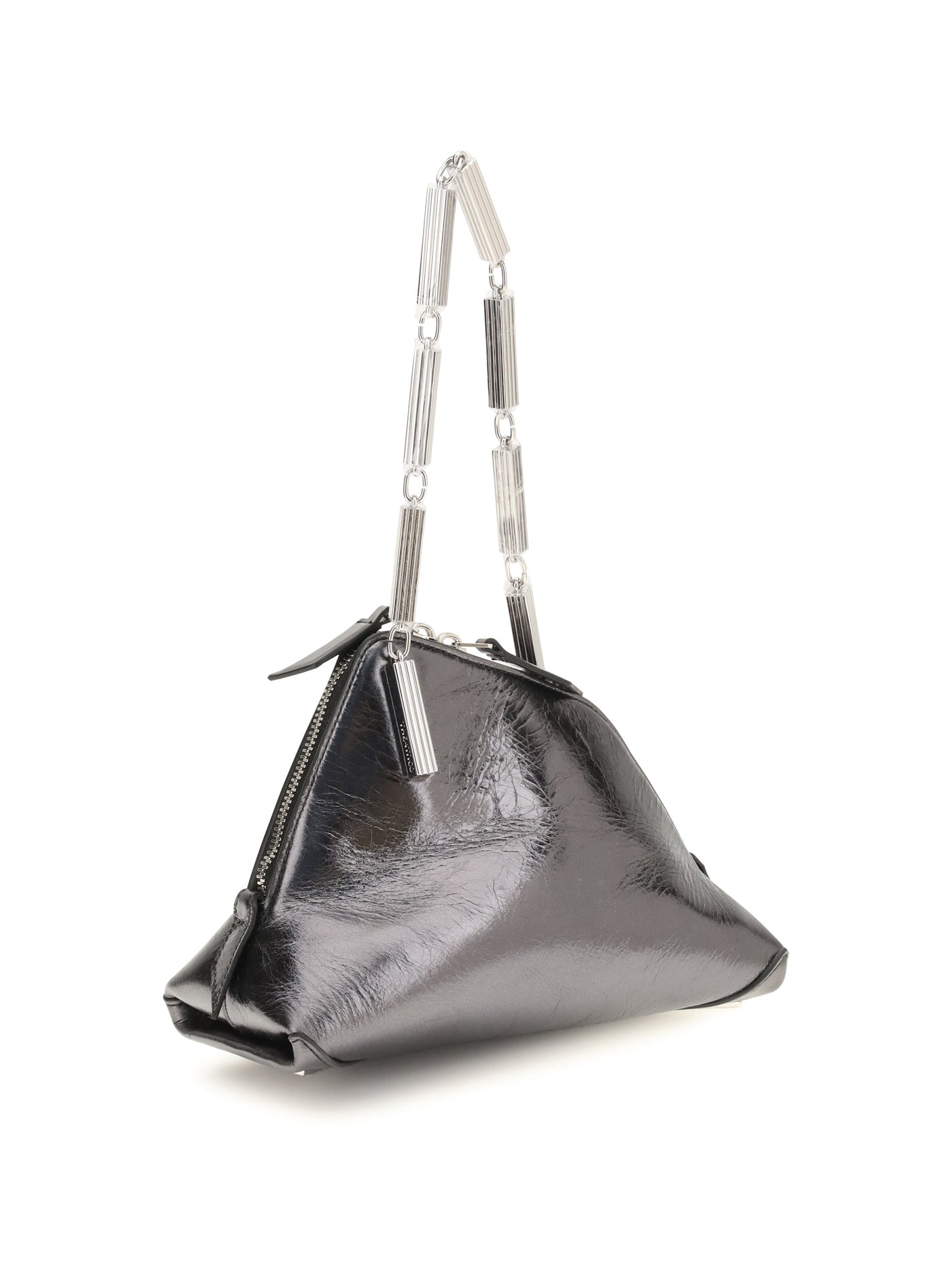 The Attico La Scala Shoulder Bag — Gray Calf Leather