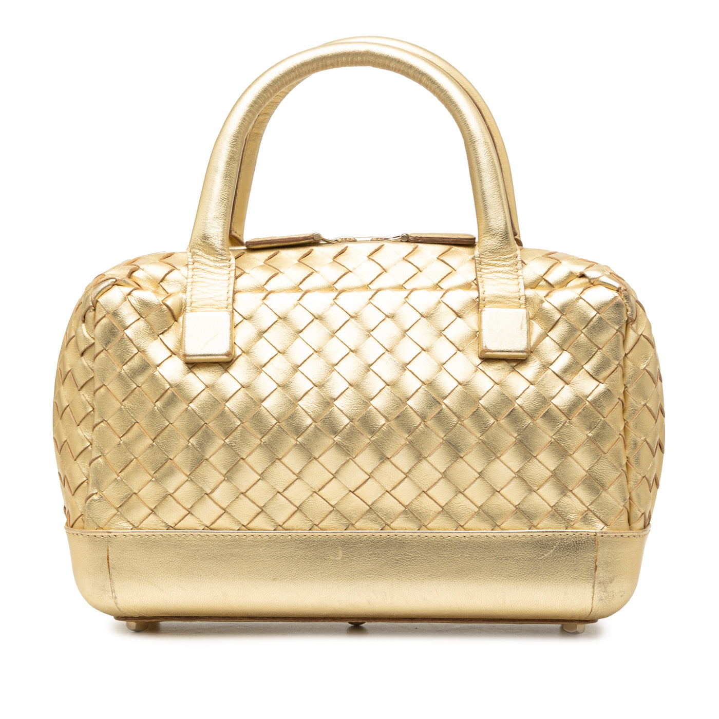 Metallic Nappa Intrecciato Handbag - Image 1