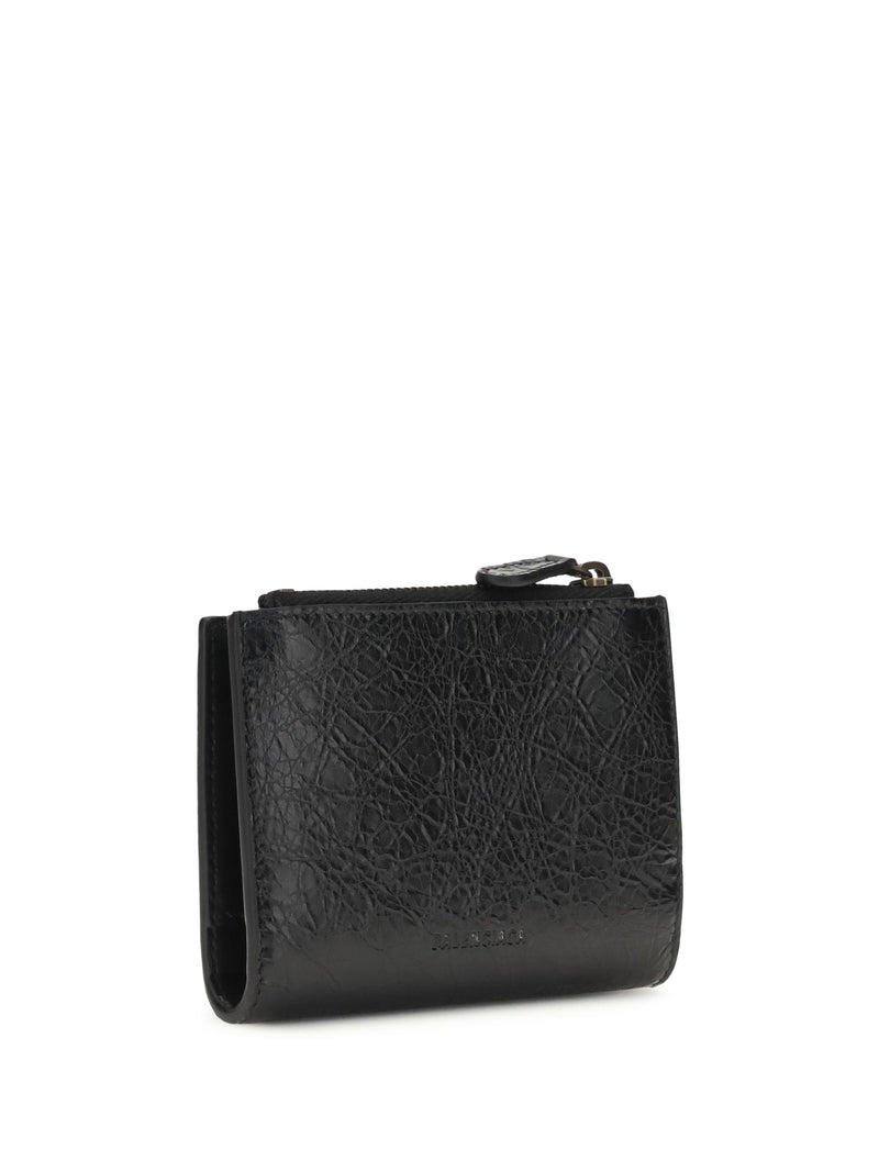 Balenciaga Le City Bi-Fold Wallet — Black Lambskin