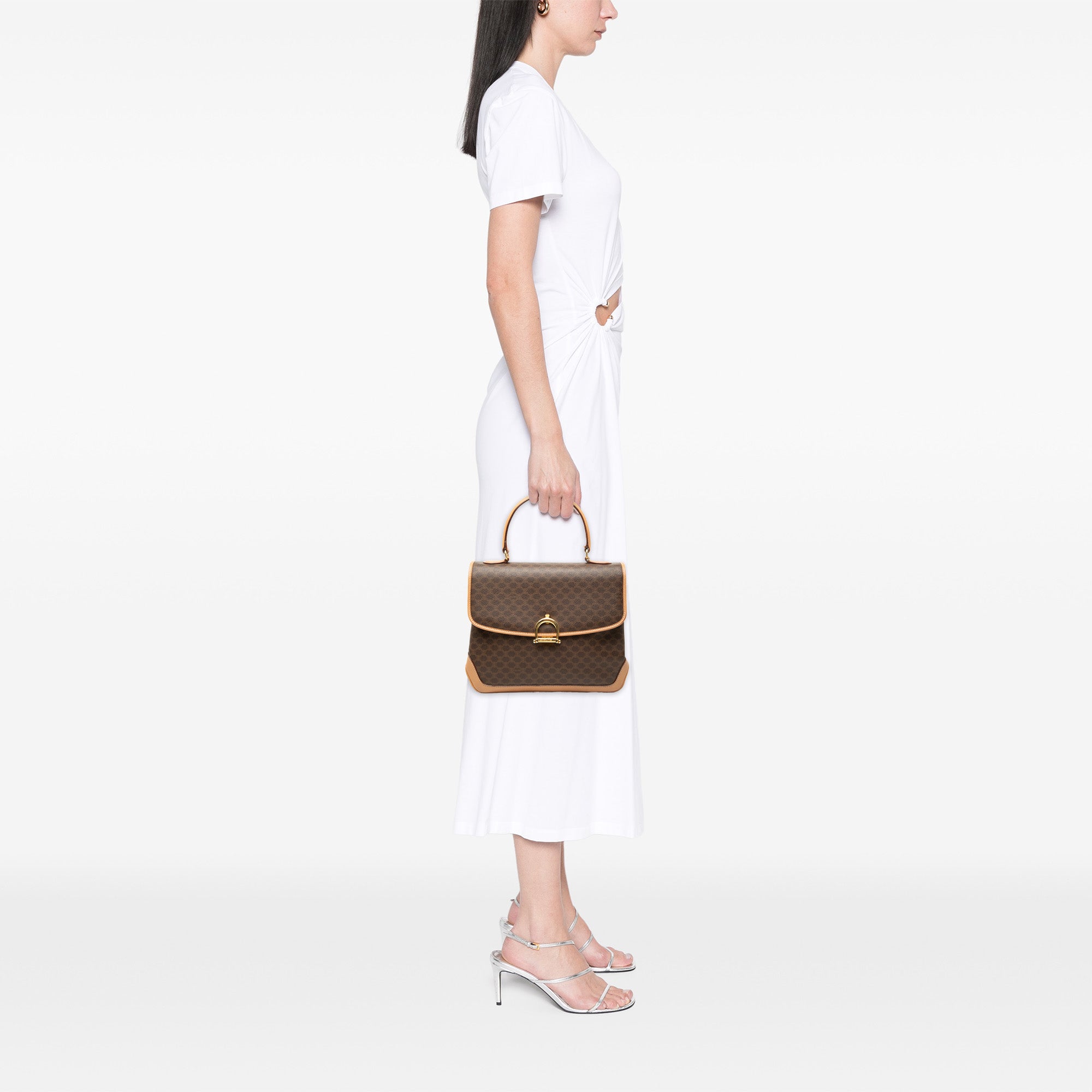 Macadam Coated Canvas Top Handle Bag - Image 6