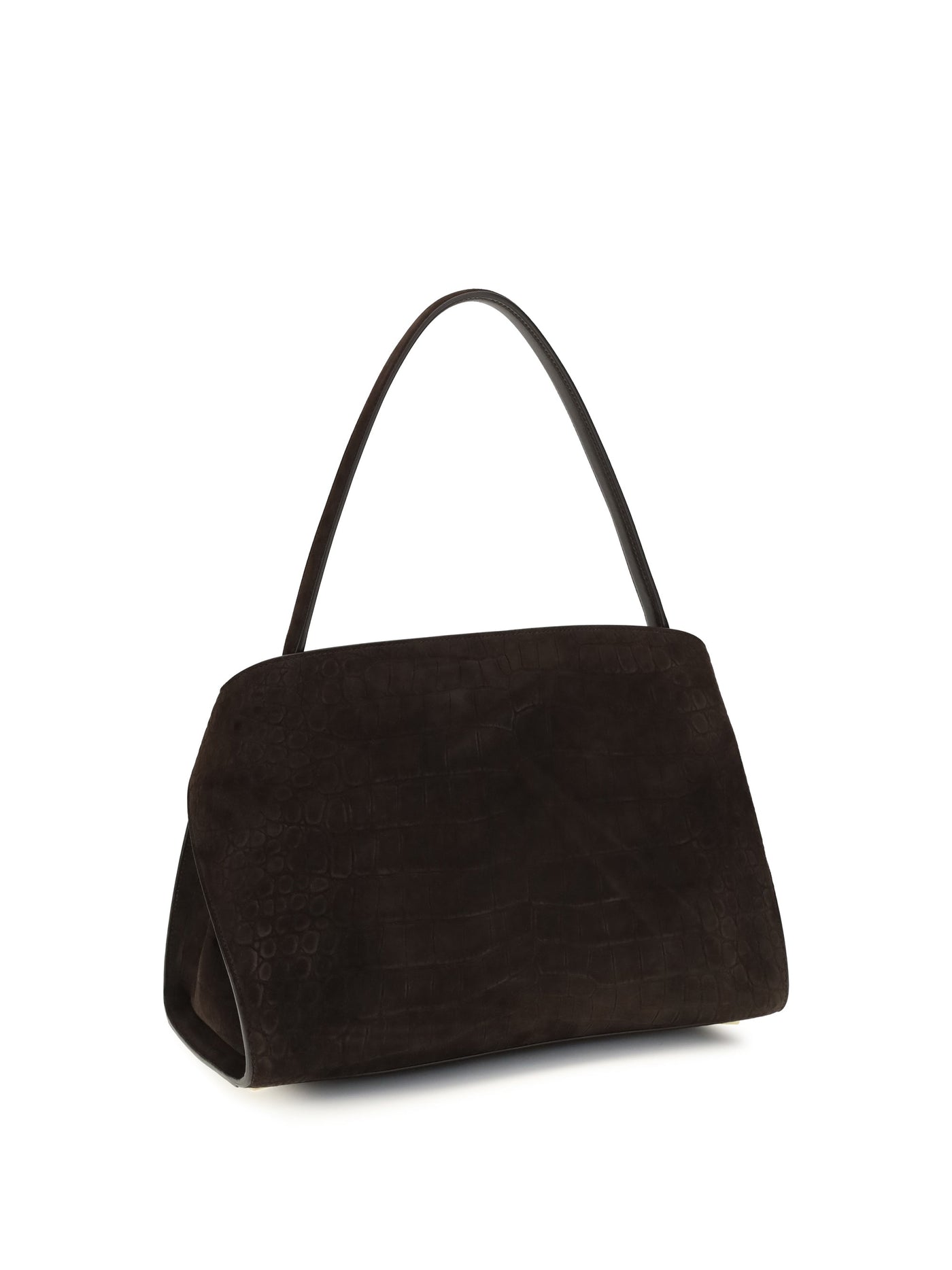 Ferragamo Hug Shoulder Bag — Brown Calf Leather