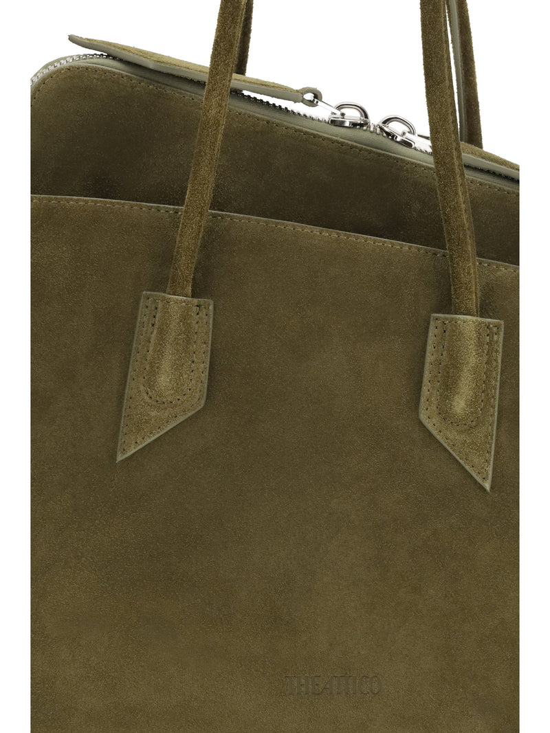 The Attico La Passeggiata Shoulder Bag — Khaki Calf Leather