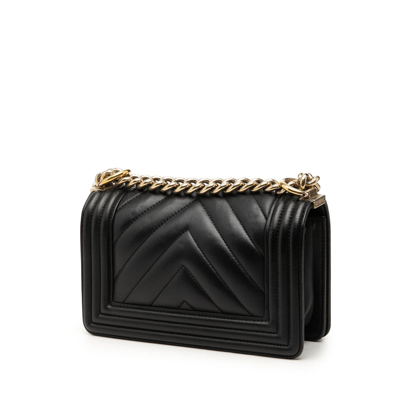 Small Chevron Lambskin Boy Flap - Image 2