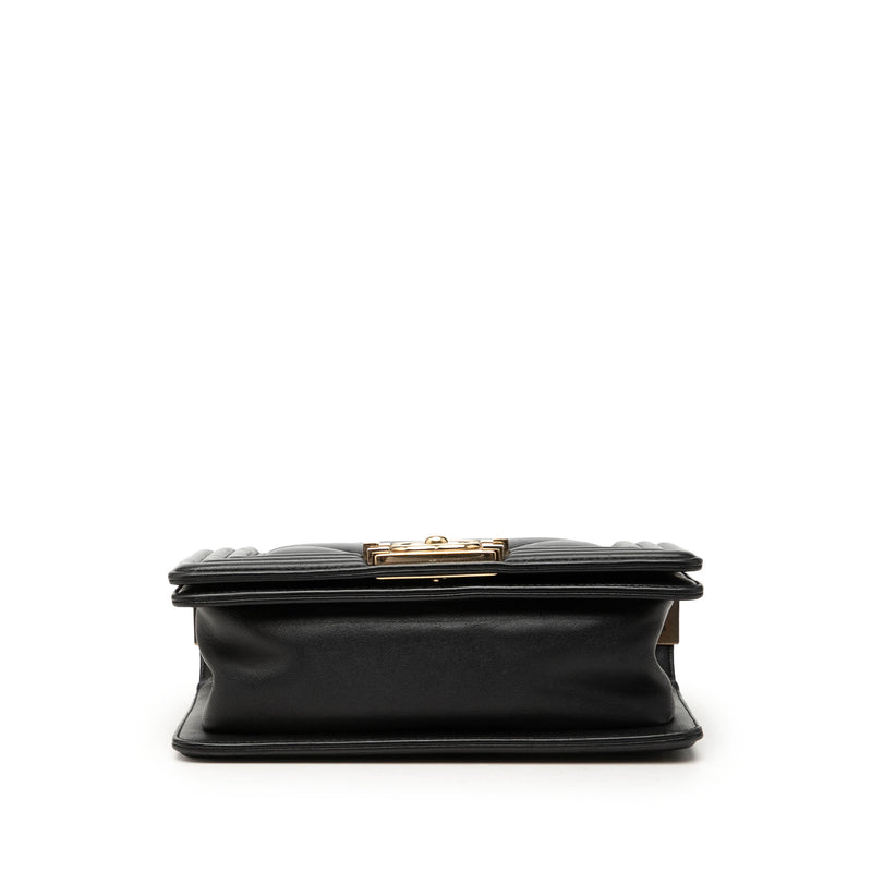 Small Chevron Lambskin Boy Flap - Image 3