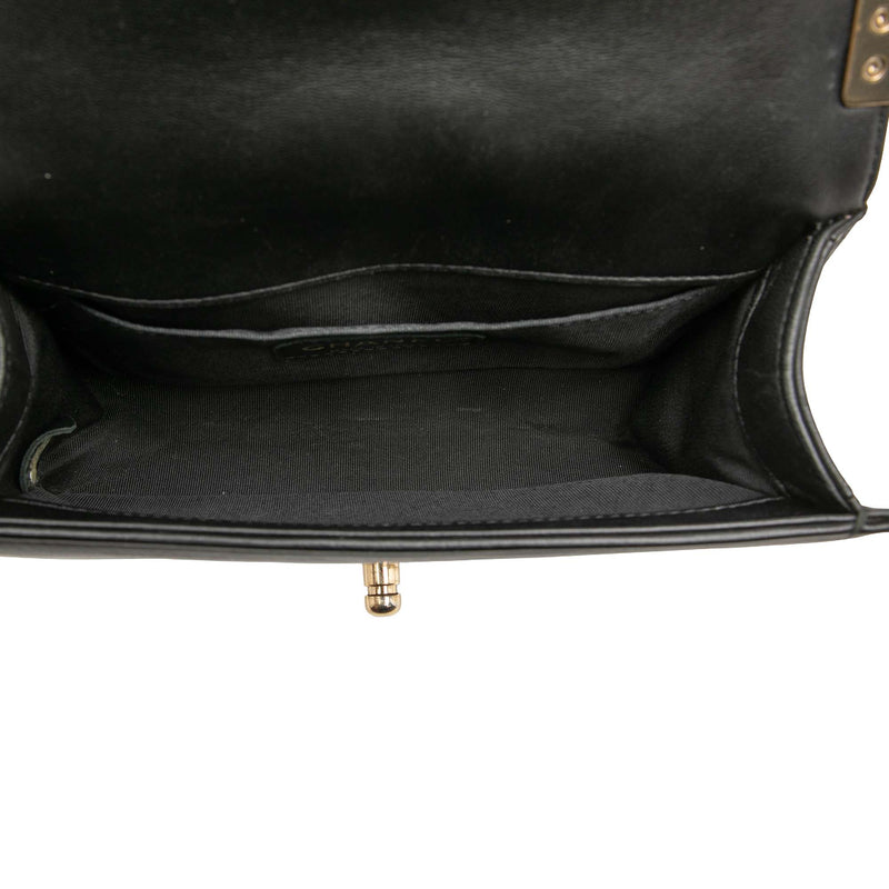 Small Chevron Lambskin Boy Flap - Image 4