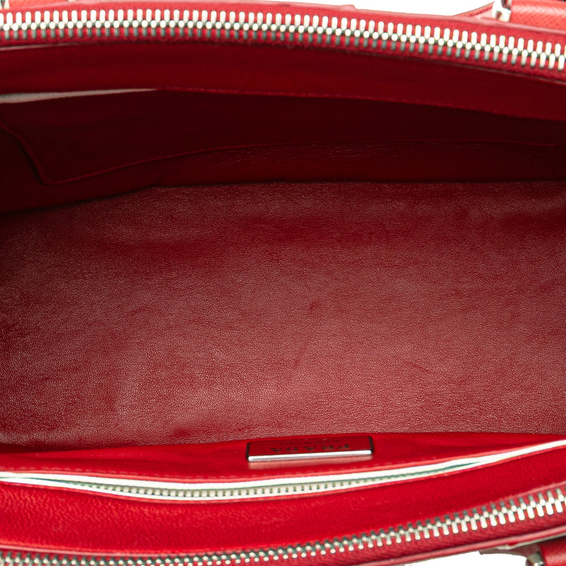 Small Bicolor Saffiano Galleria Double Zip Satchel - Image 4