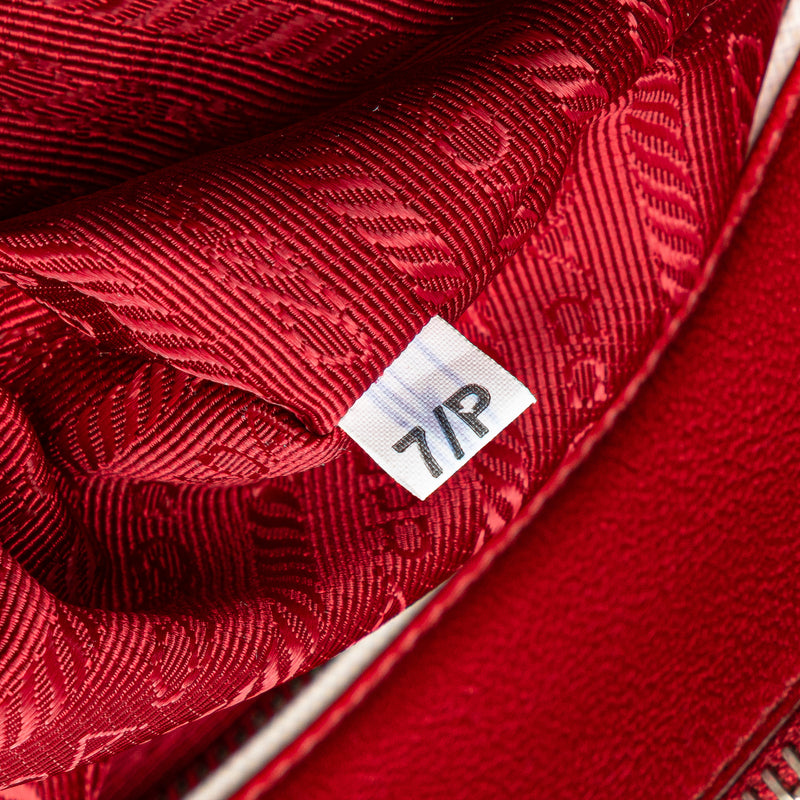 Small Bicolor Saffiano Galleria Double Zip Satchel - Image 6