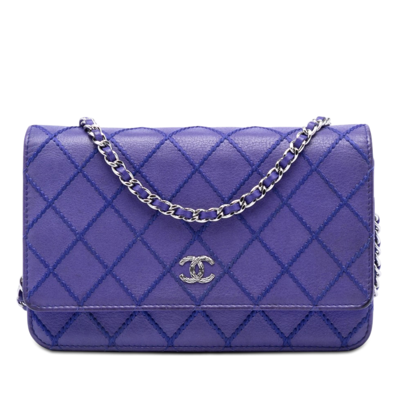 CC Quilted Calfskin Fancy Wallet On Chain - Image 1