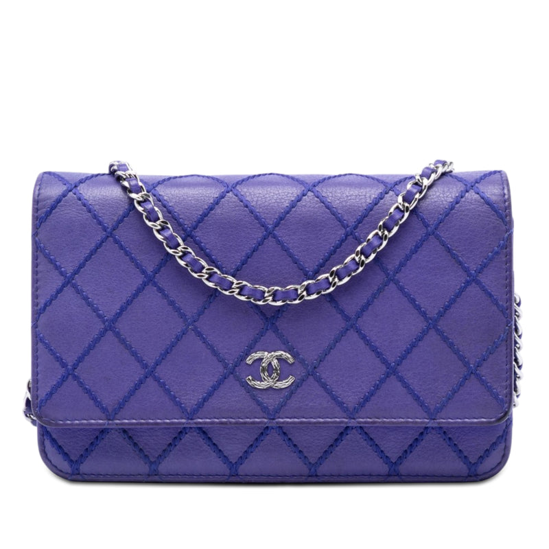 CC Quilted Calfskin Fancy Wallet On Chain