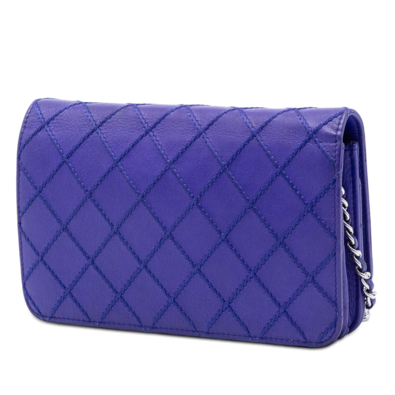 CC Quilted Calfskin Fancy Wallet On Chain - Image 2
