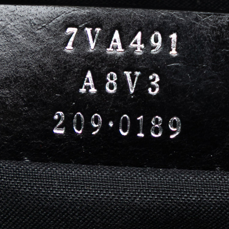 Studded Leather Trimmed Zucca Coated Canvas Clutch - Image 6