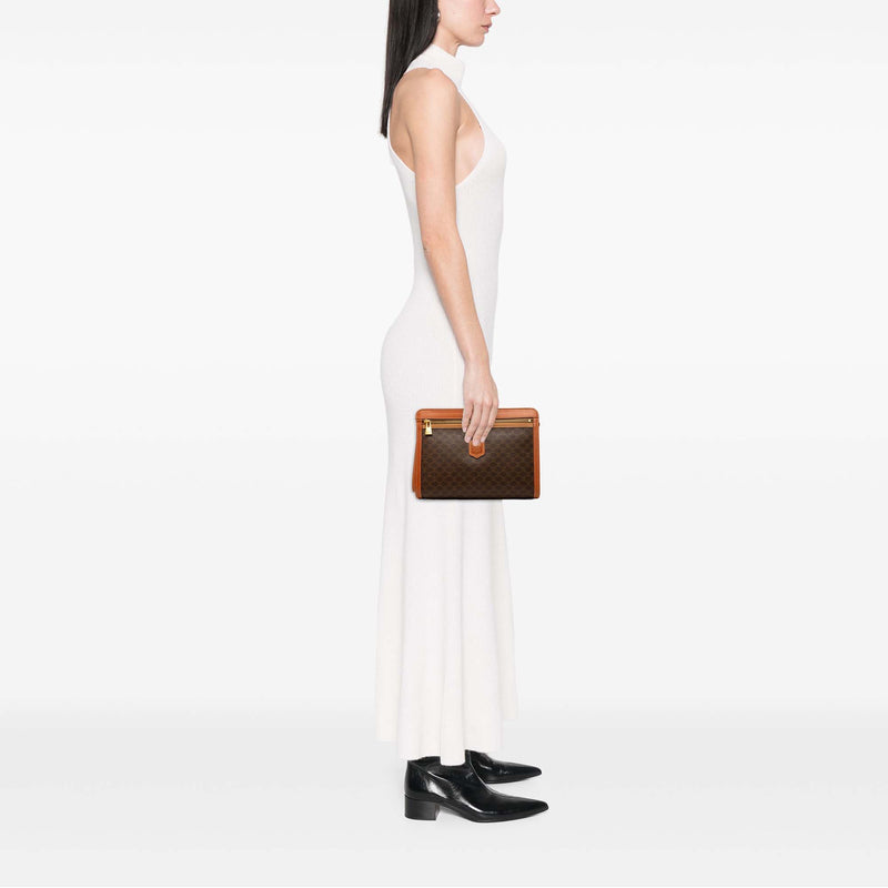 Macadam Coated Canvas Clutch - Image 7