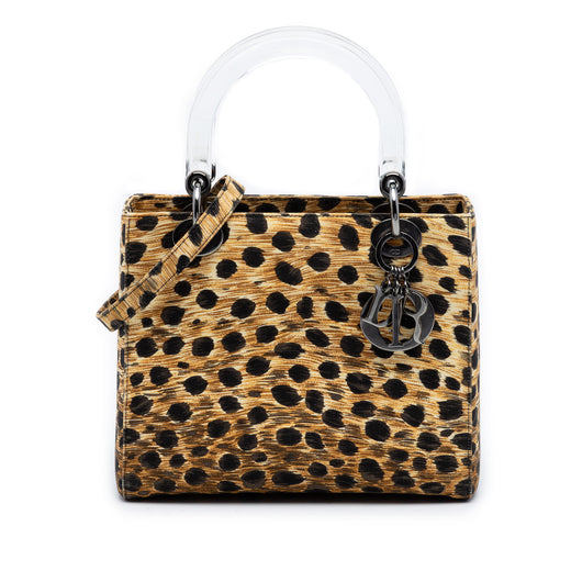 Medium Canvas Leopard Print Lady Dior - Image 1