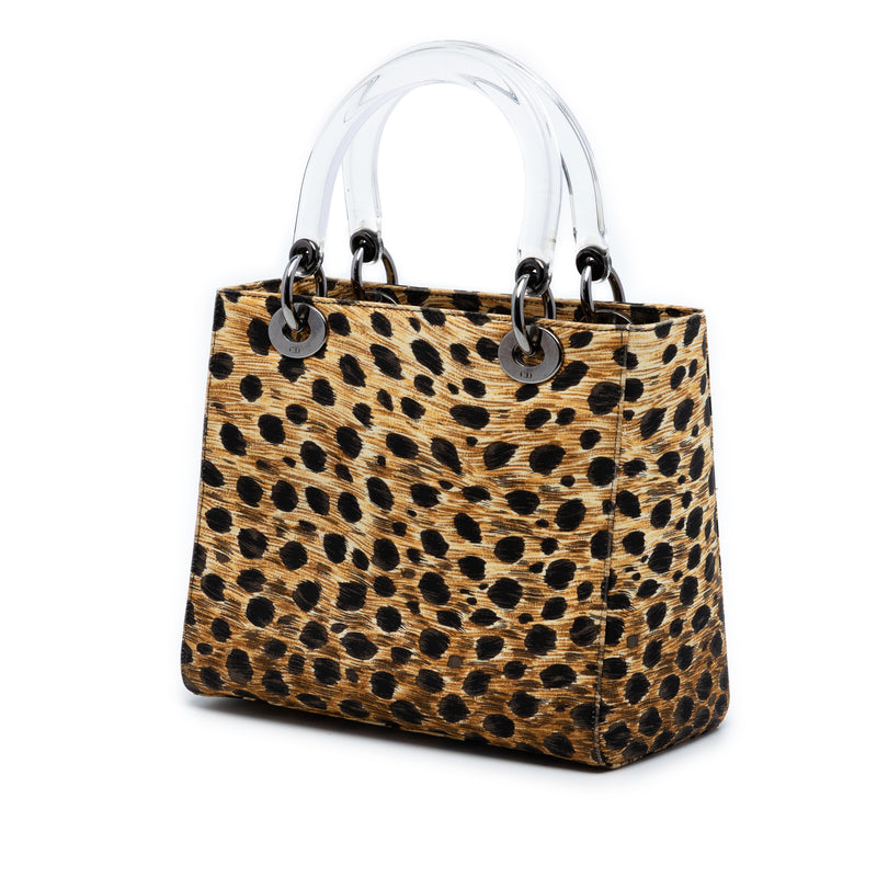 Medium Canvas Leopard Print Lady Dior - Image 2