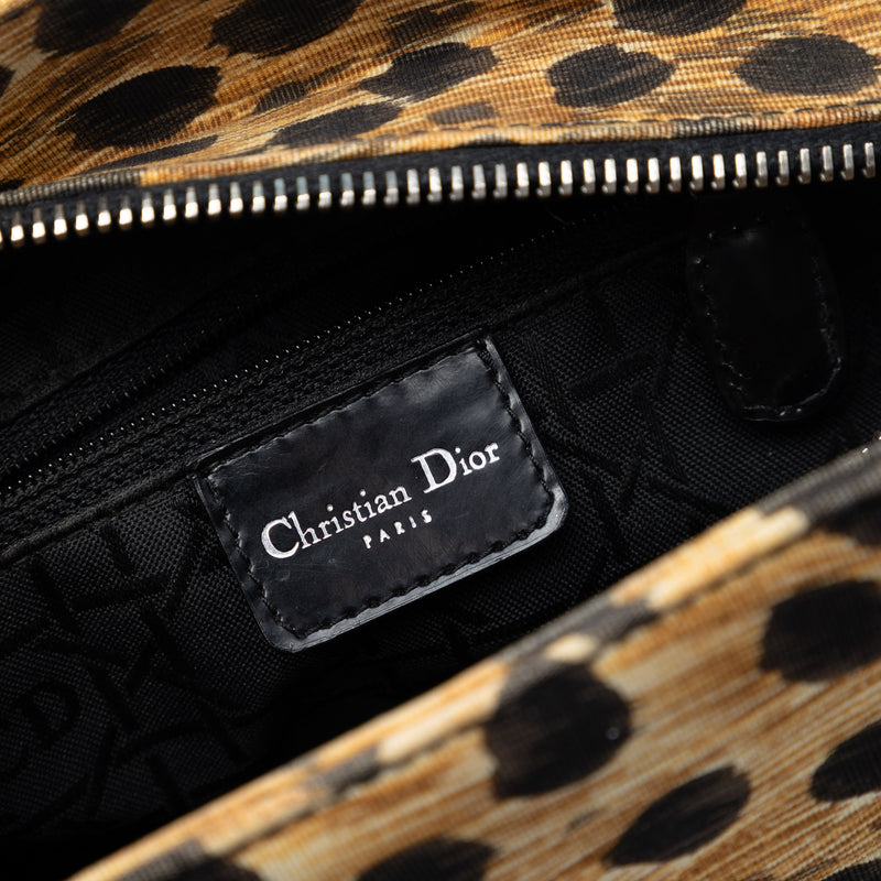 Medium Canvas Leopard Print Lady Dior - Image 5