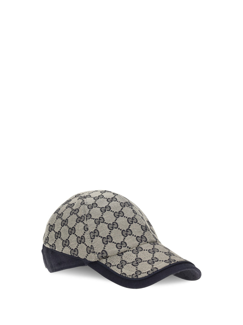 Gucci A001i24hbk4 Gg-Monogram Cotton Baseball Cap — Blue Polyester; Cotton; Polyamide Caps