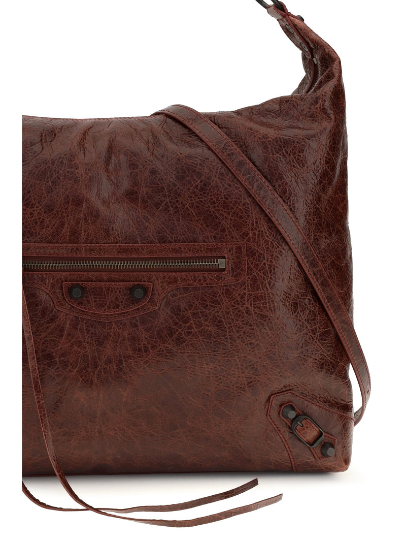 Balenciaga Le City Hobo Bag — Brown Lamb Ovis Aries