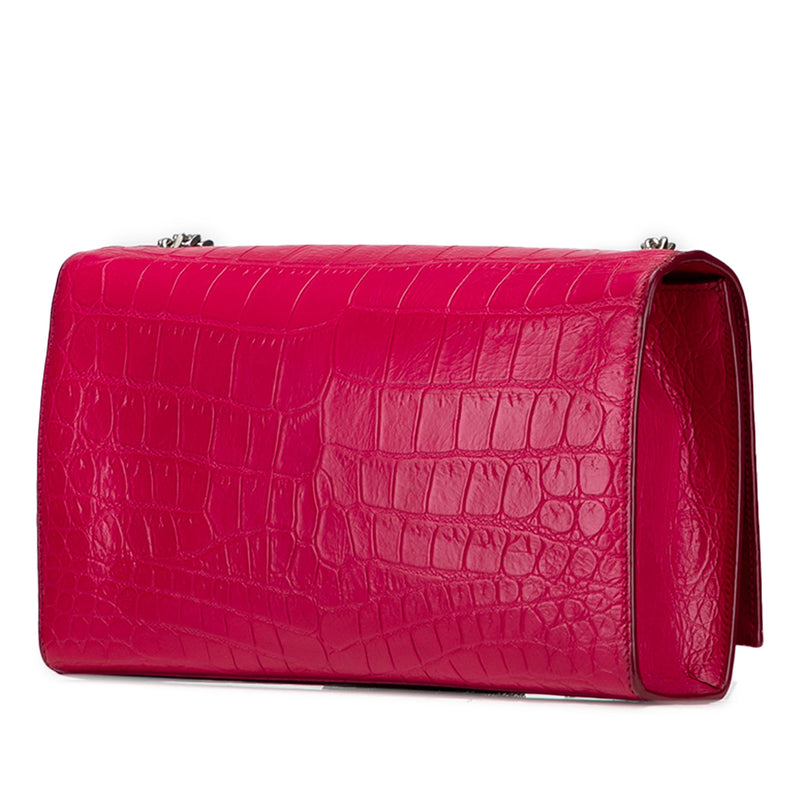 Medium Croc Embossed Leather Kate Tassel Crossbody - Image 2