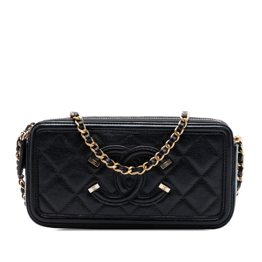 Caviar CC Filigree Clutch with Chain - Image 1