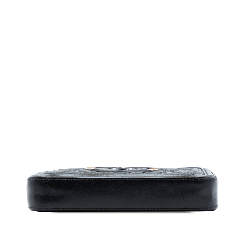 Caviar CC Filigree Clutch with Chain - Image 3
