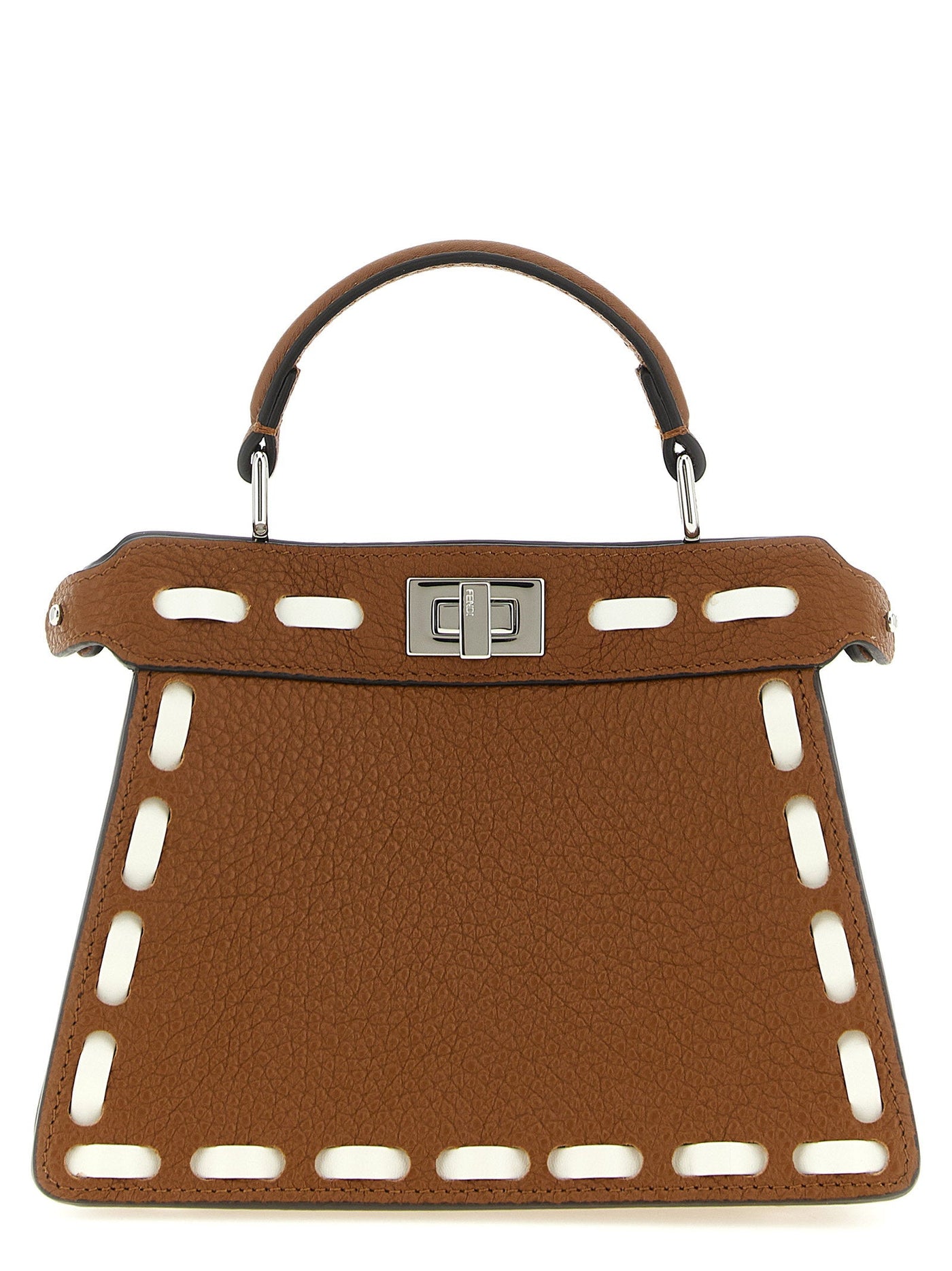 Fendi Peekaboo Iseeu Top Handle Bag — Brown Cuoio Romano Leather