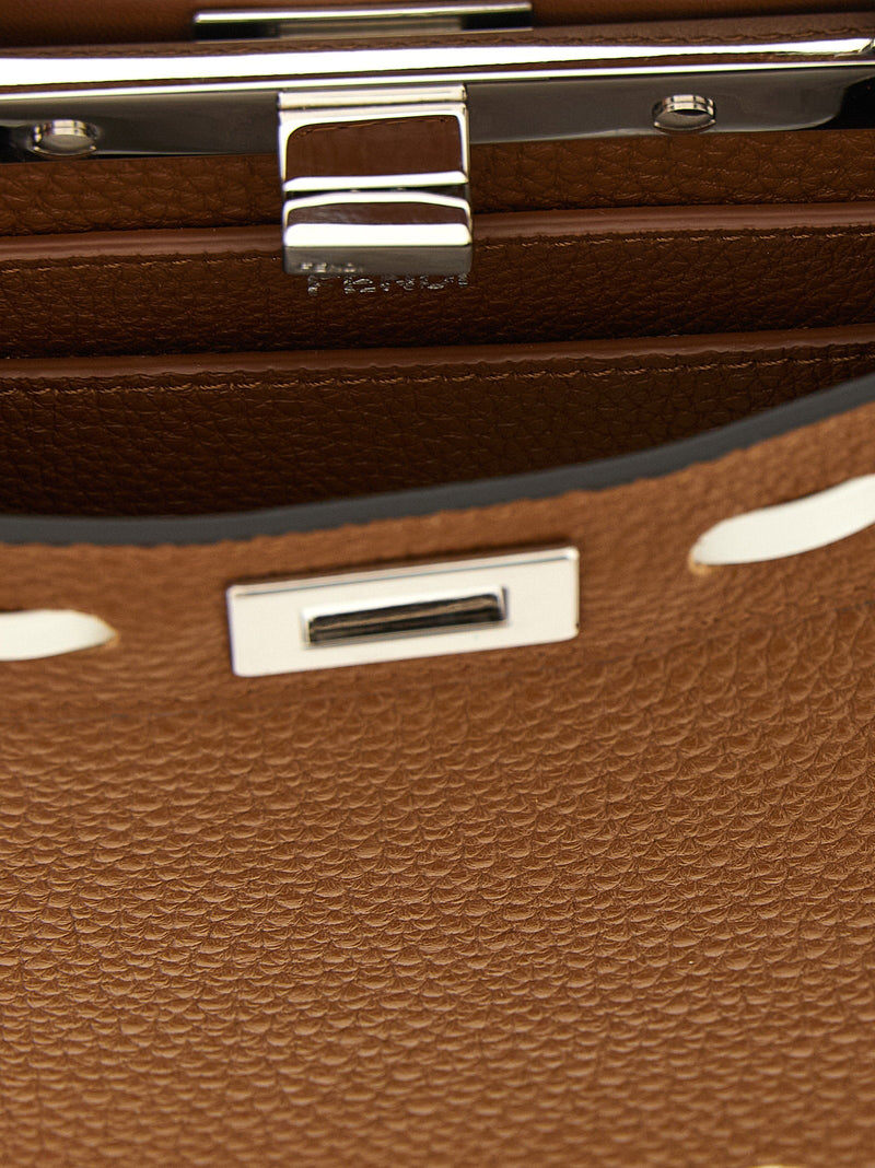 Fendi Peekaboo Iseeu Top Handle Bag — Brown Cuoio Romano Leather