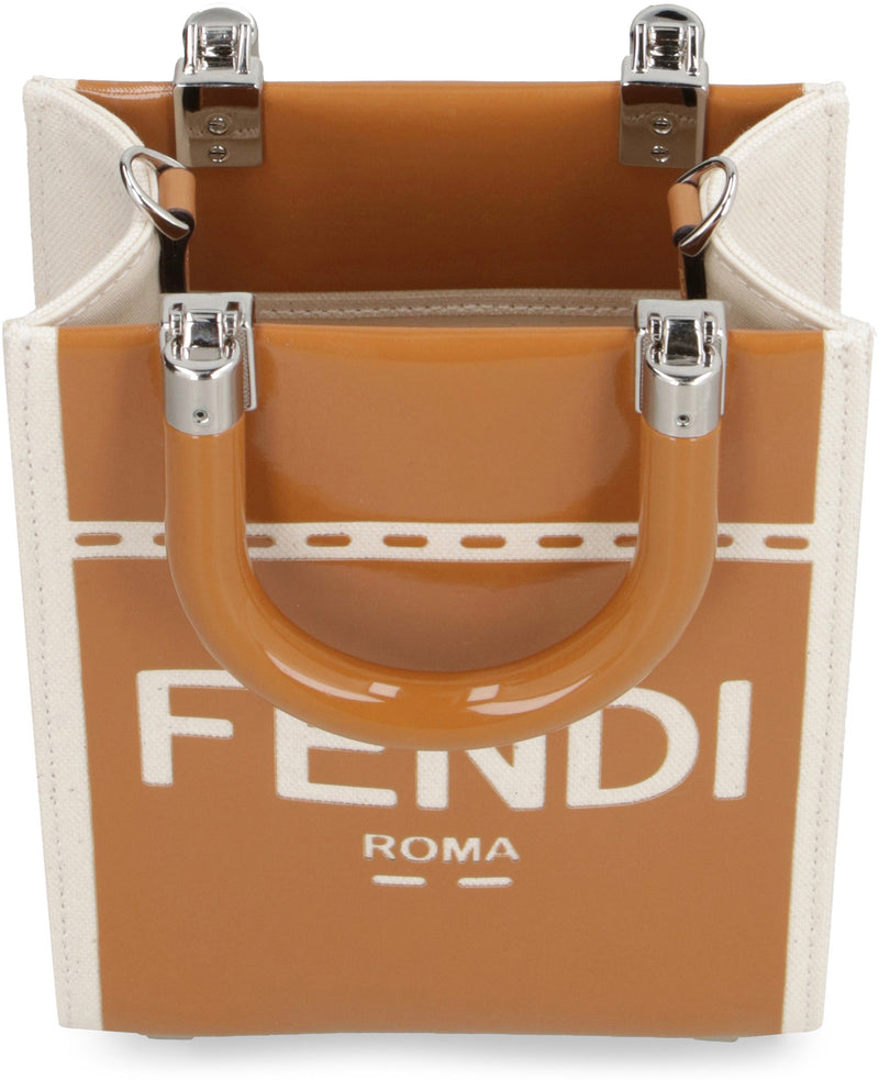 Fendi Sunshine Mini Bag — Beige Polyamide