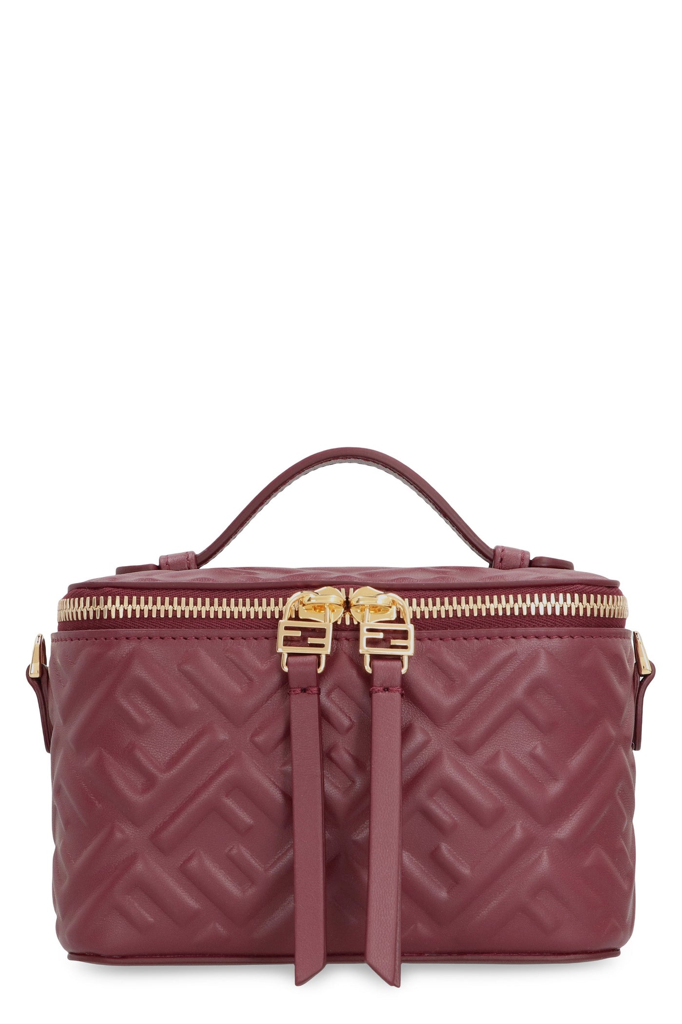 Fendi Quilted Lamb Leather Mini Bag — Burgundy General