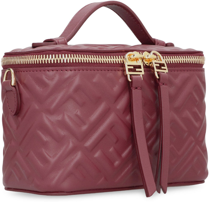 Fendi Quilted Lamb Leather Mini Bag — Burgundy General