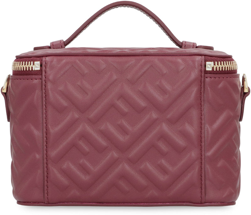 Fendi Quilted Lamb Leather Mini Bag — Burgundy General