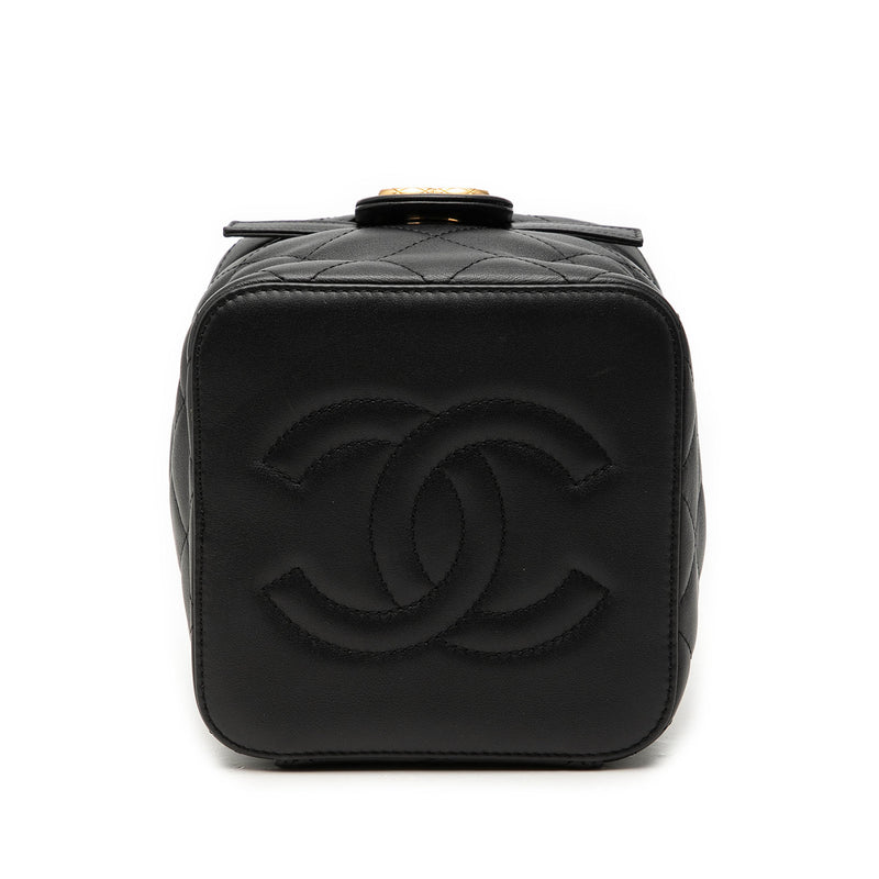 Small Quilted Calfskin Chain Bar Vanity Case with Chain - Image 3