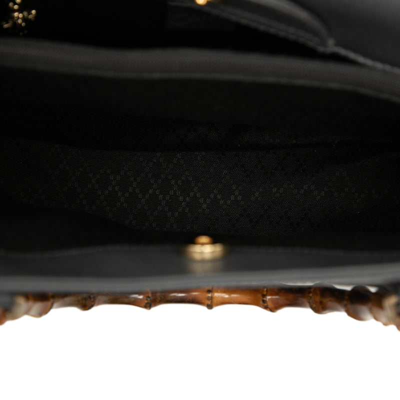 Medium Leather Bamboo Diana Tote - Image 4