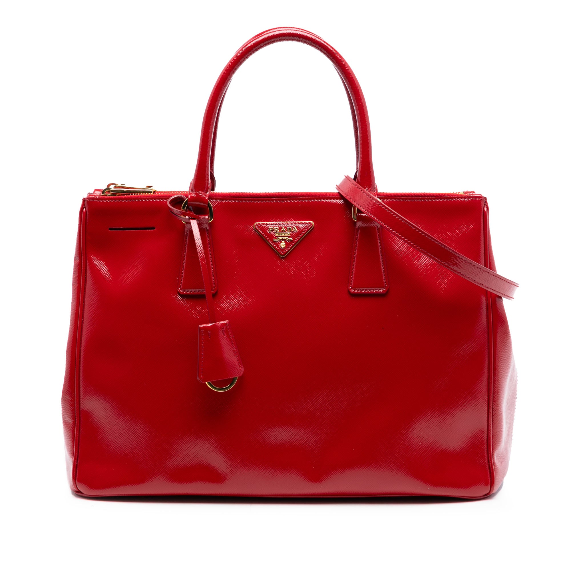 Medium Saffiano Vernice Galleria Double Zip Satchel - Image 1