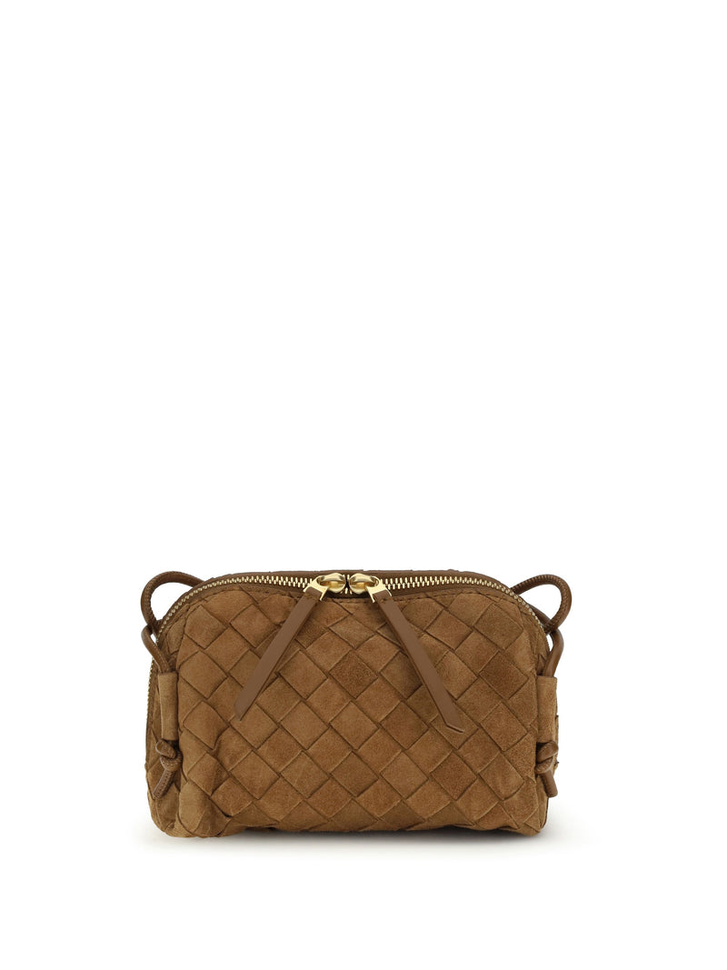 Bottega Veneta Shoulder Bag — Gold Calf Leather