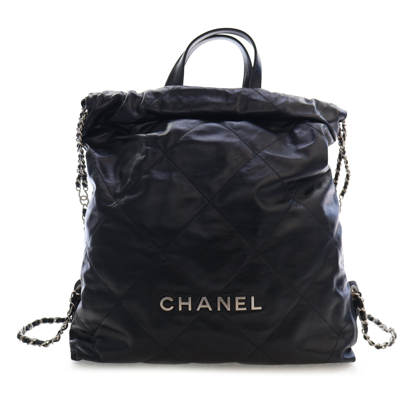 Large Quilted Shiny Calfskin 22 Backpack - Image 1