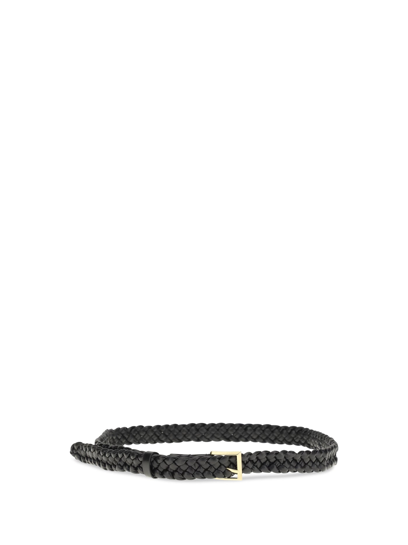 Bottega Veneta Solo Belt — Black Calf Leather