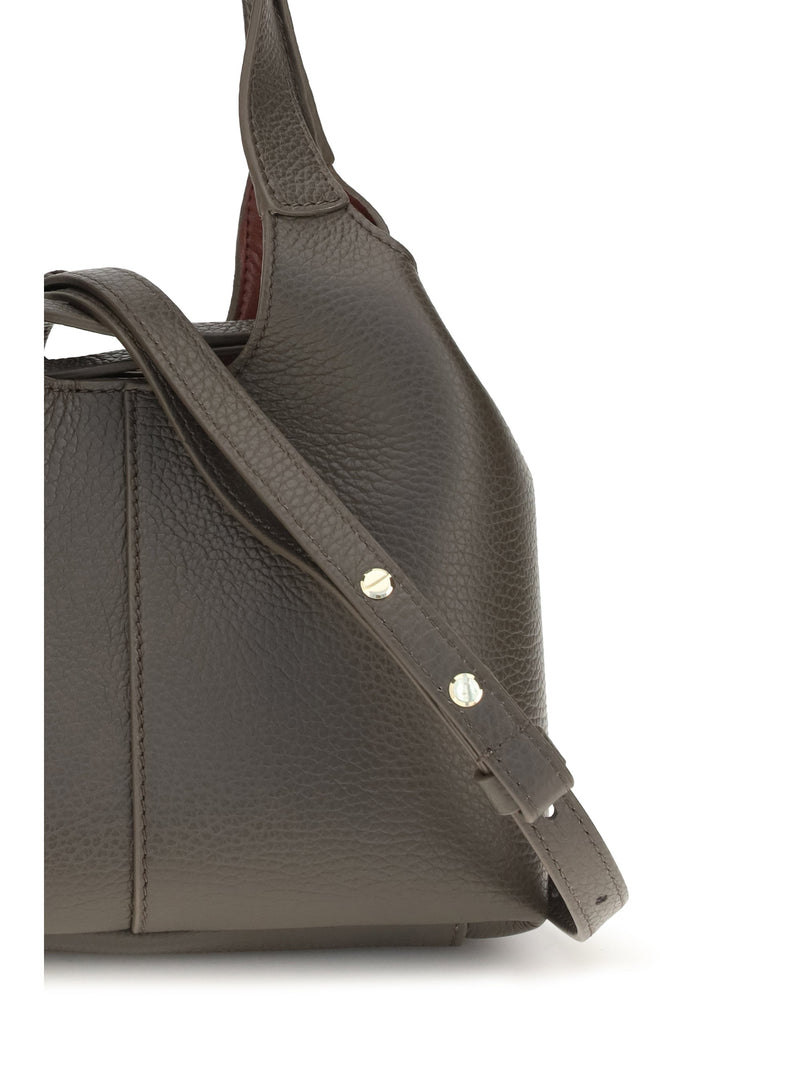 Coccinelle C-Easy Shoulder Bag — Taupe Calf Leather