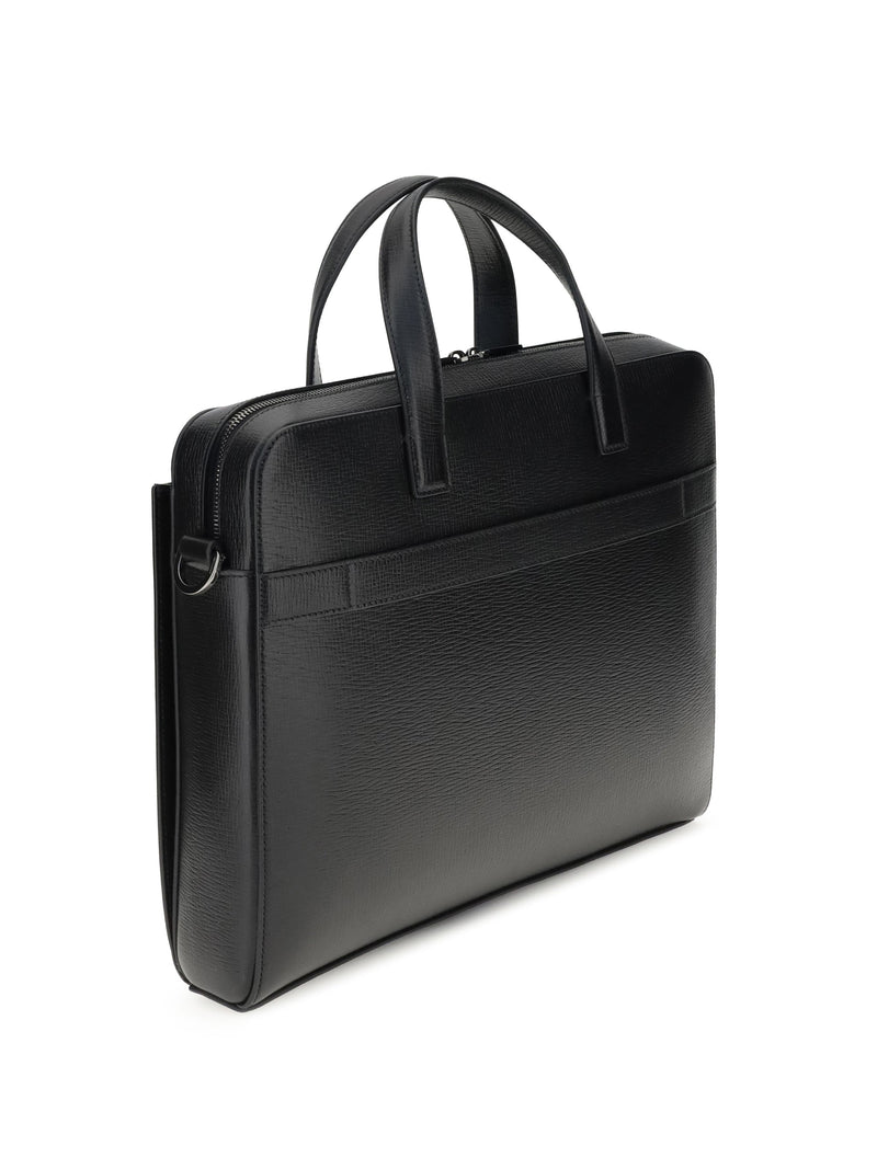Ferragamo Shoulder Bag — Black Calf Leather