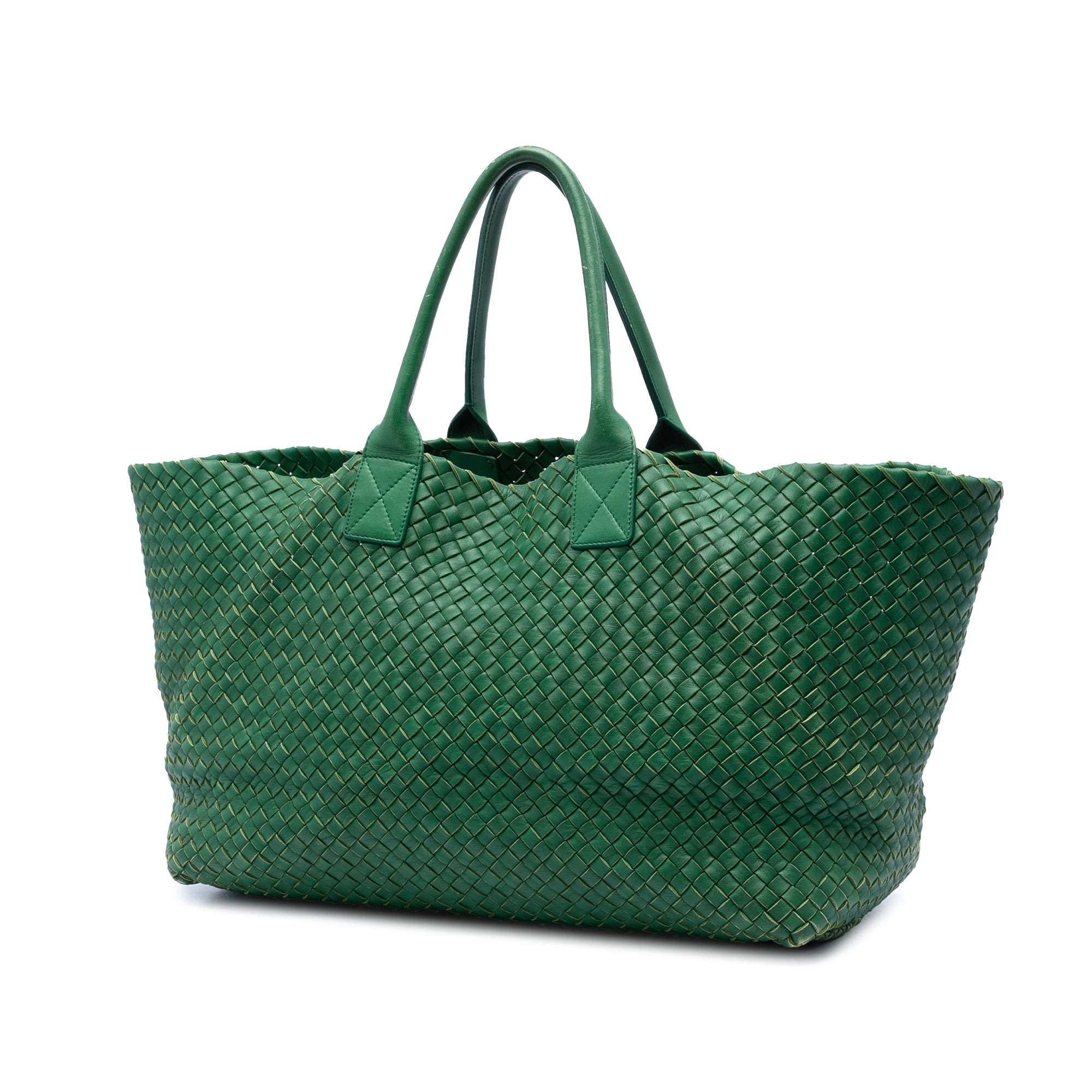 Limited Edition Large Lambskin Intreccio Cabat Tote - Image 2