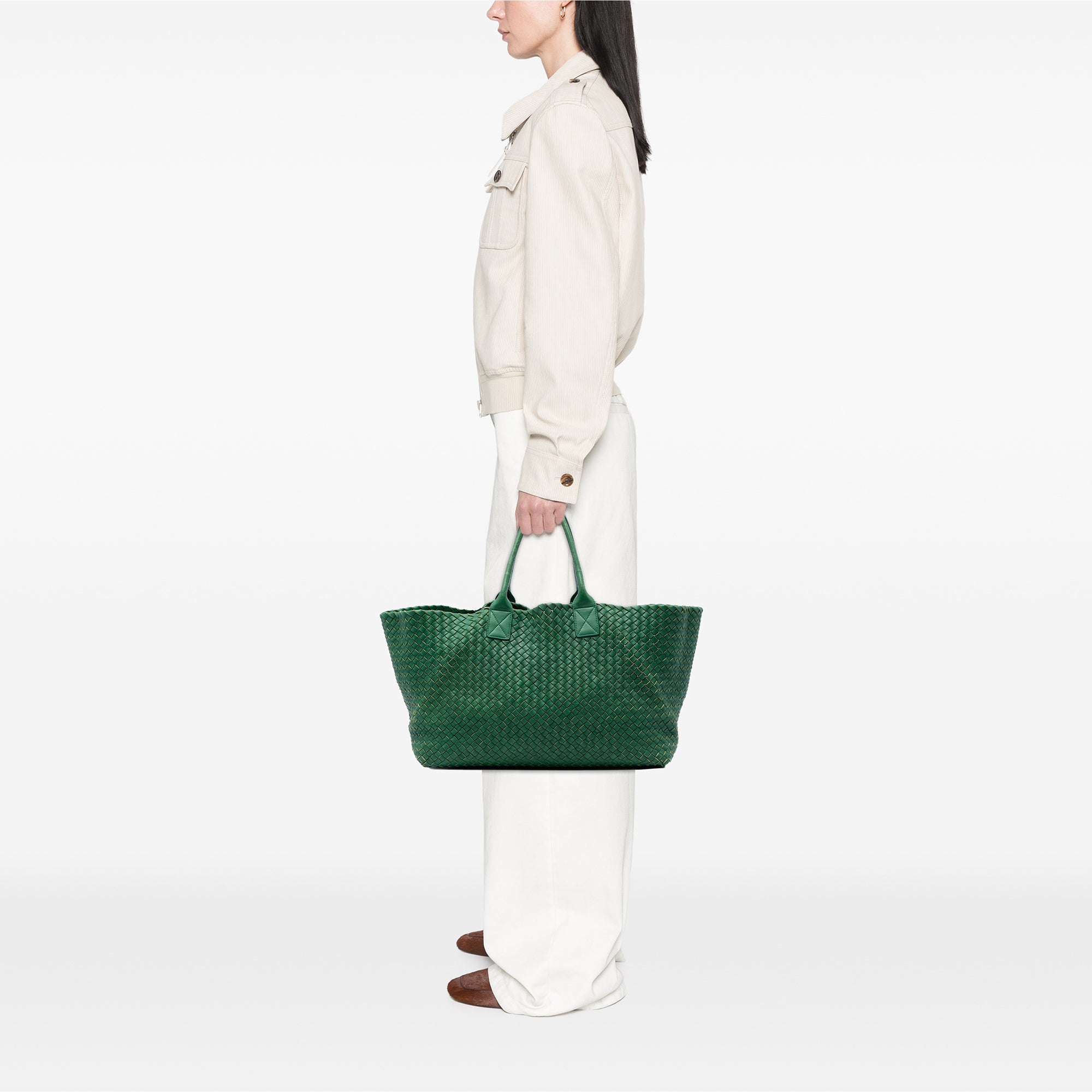 Limited Edition Large Lambskin Intreccio Cabat Tote - Image 5