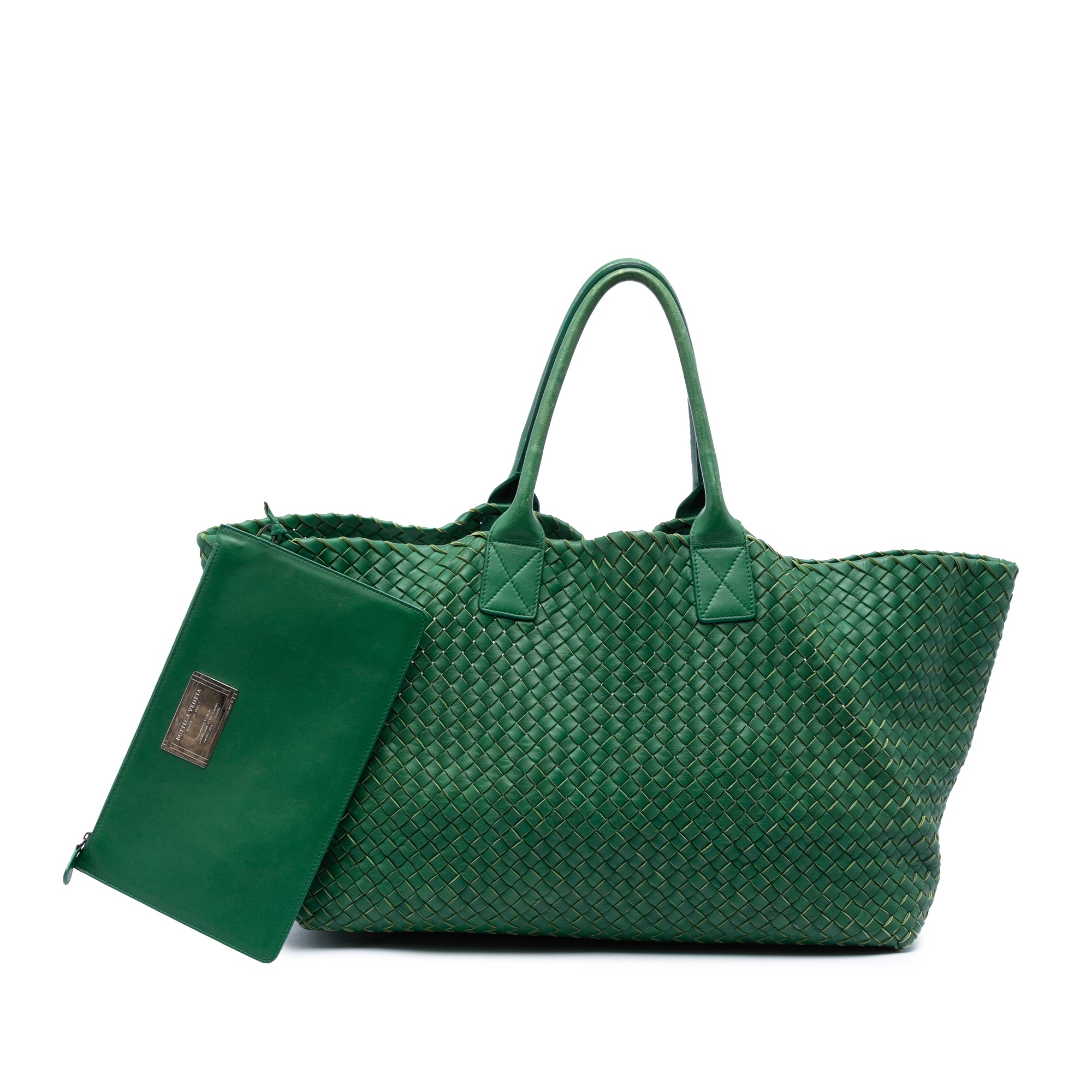 Limited Edition Large Lambskin Intreccio Cabat Tote - Image 6