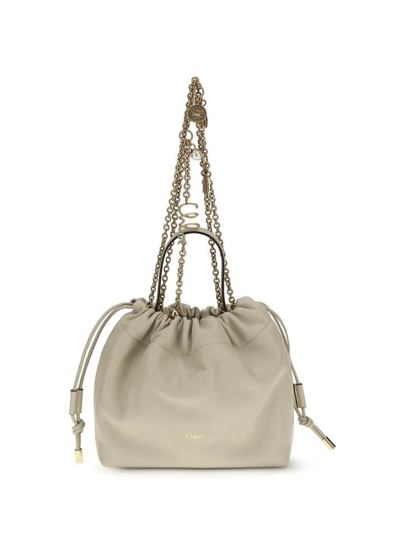 Chloé Icons Shoulder Bag — Beige Lambskin