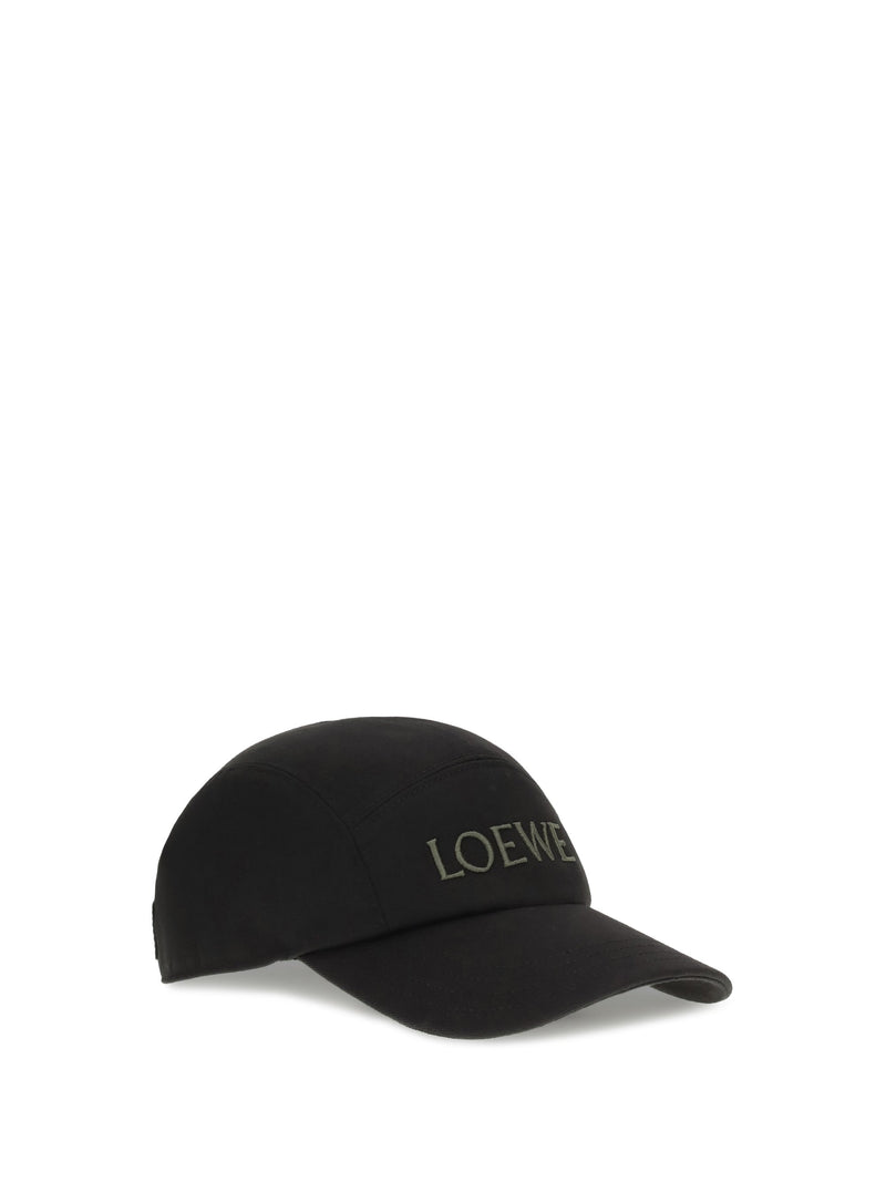Loewe K820358x93 Logo-Embroidered Cotton Baseball Cap — Black Caps
