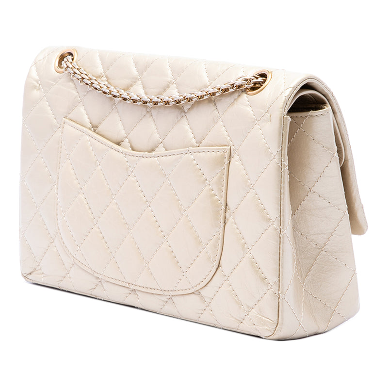 Quilted Metallic Aged Calfskin Reissue 2.55 Double Flap 226 - Image 2