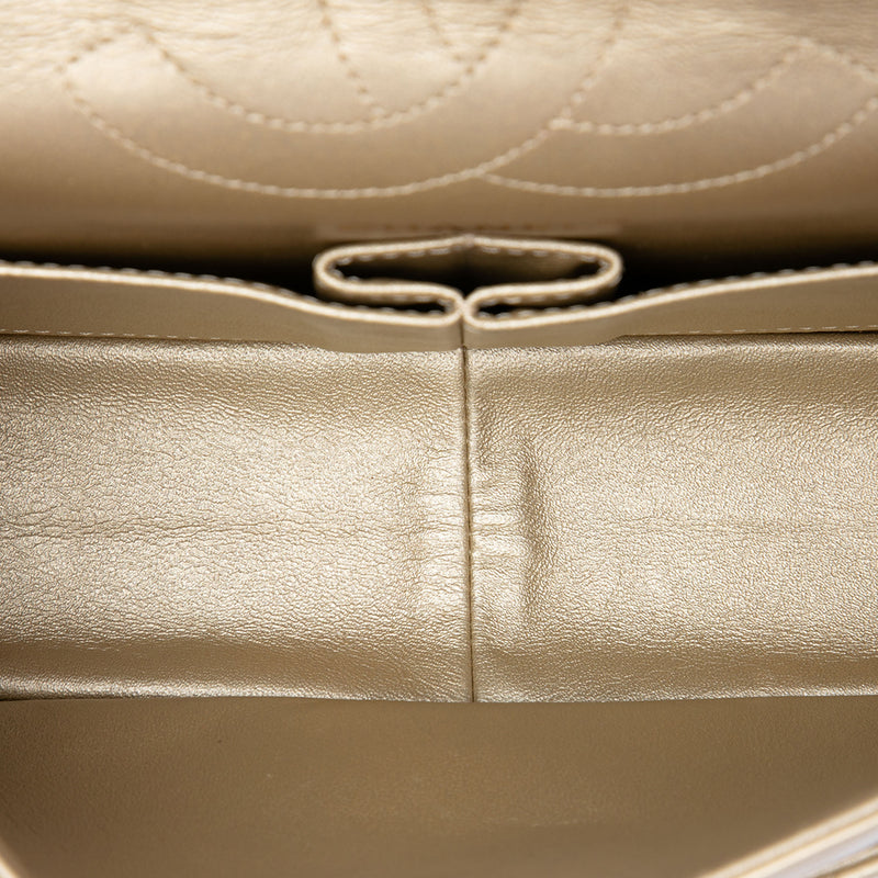 Quilted Metallic Aged Calfskin Reissue 2.55 Double Flap 226 - Image 4