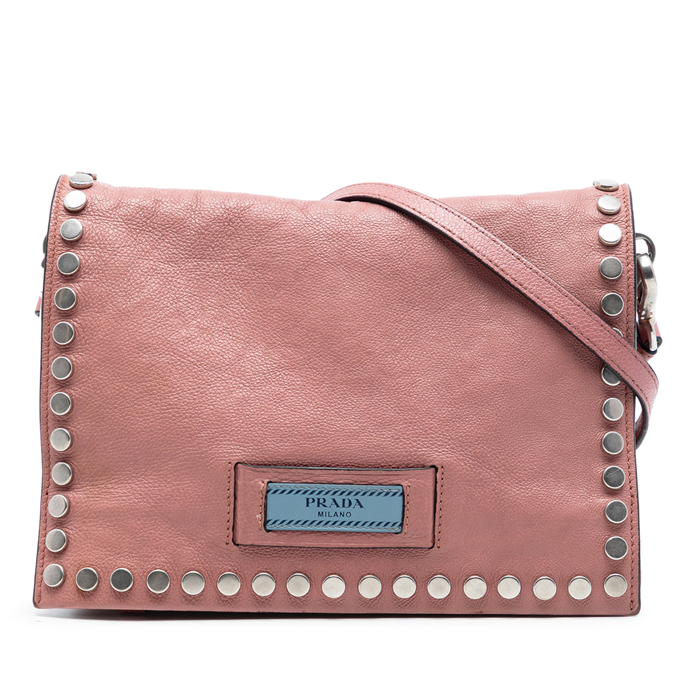 Glace Calfskin Studded Etiquette Flap - Image 1