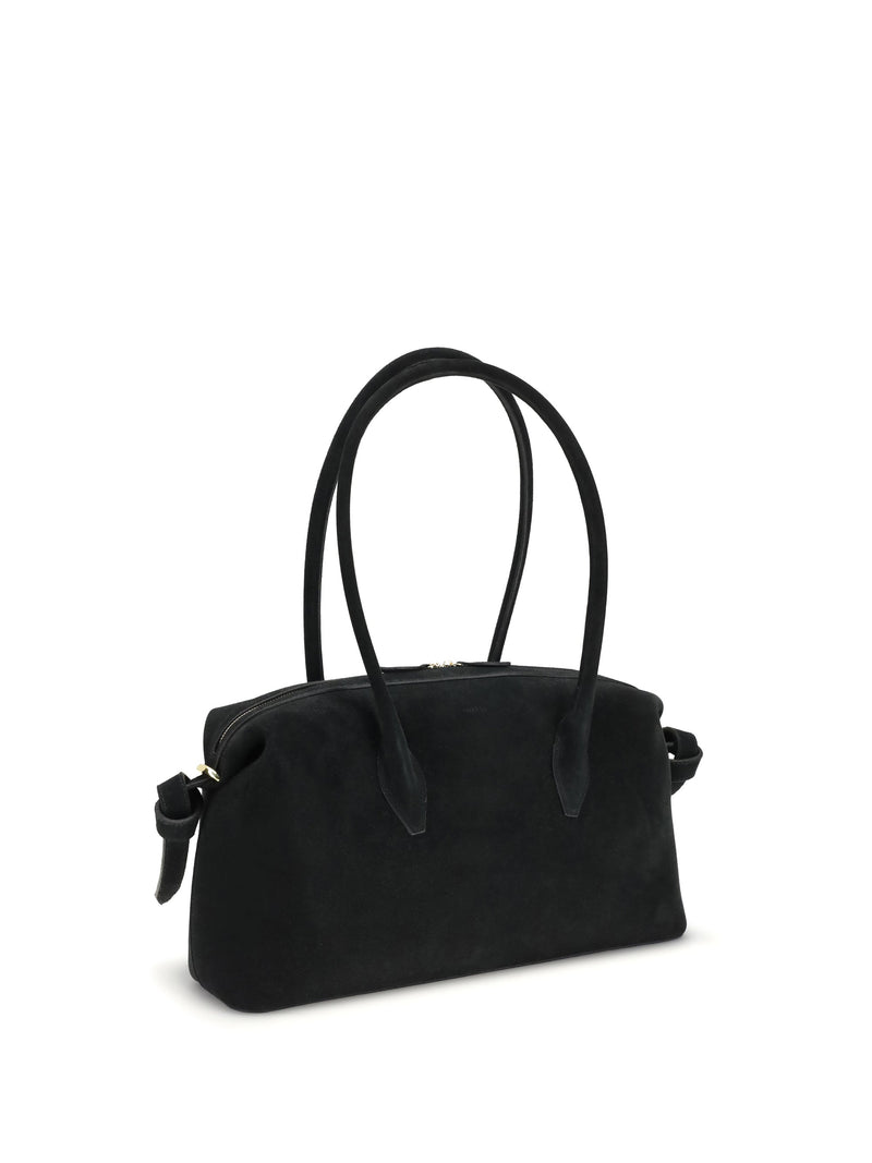Yuzefi Brioche Shoulder Bag — Black Calf Leather