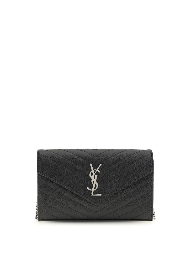 Saint Laurent Prunia Wallet — Black Calf Leather