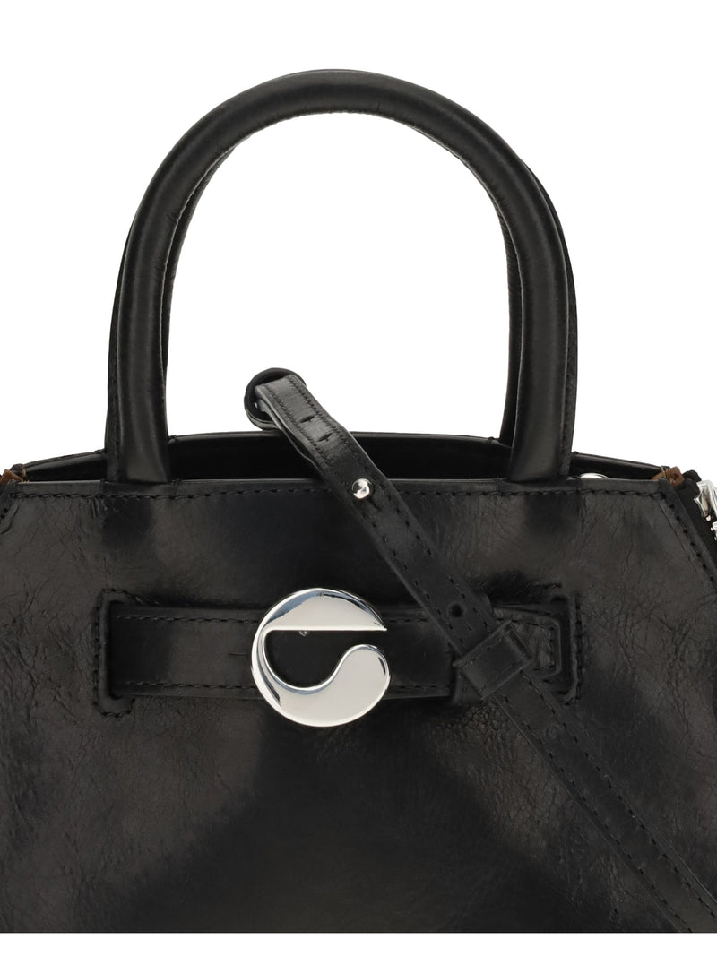 Coperni Data Top Handle Bag — Black Calf Leather